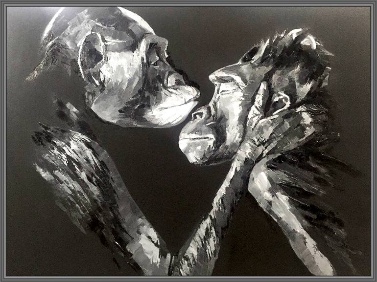 Original Abstract Animal Drawing by Iryna Onopenko
