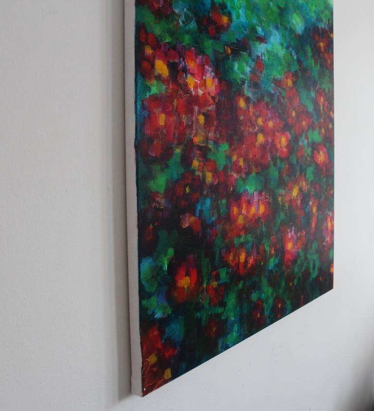 Original Abstract Floral Painting by Neda Bibak