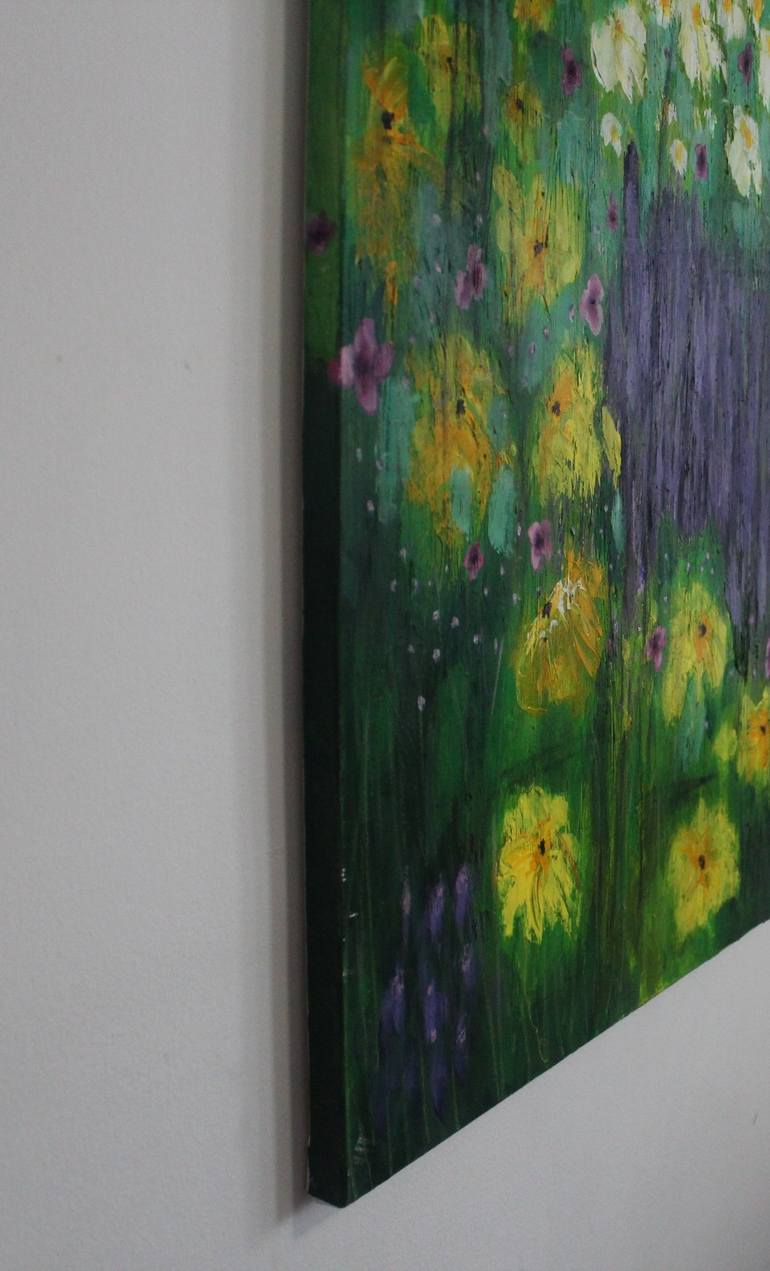 Original Abstract Floral Painting by Neda Bibak