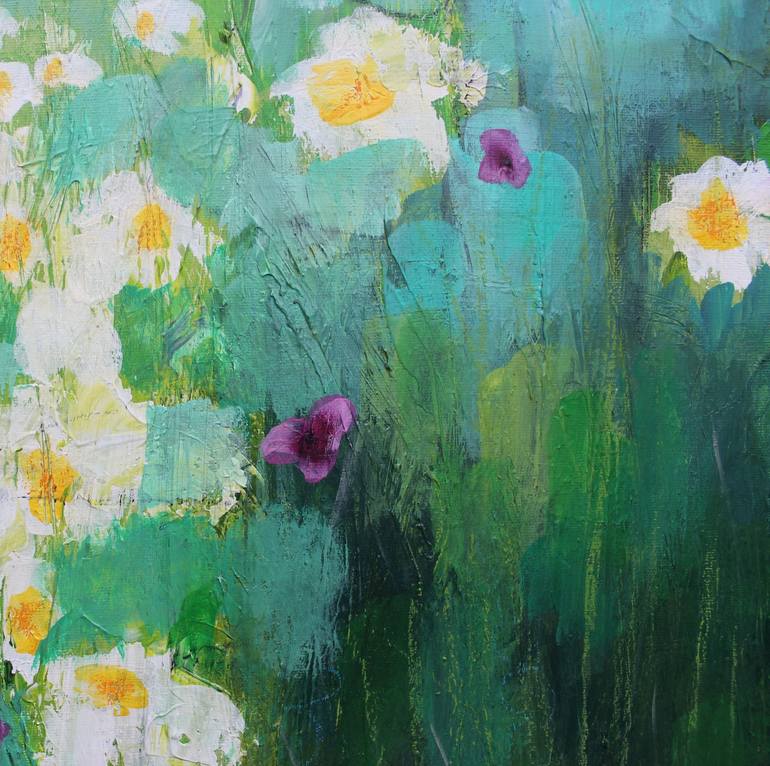 Original Abstract Floral Painting by Neda Bibak