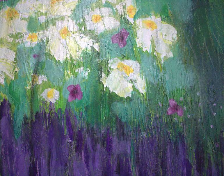 Original Abstract Floral Painting by Neda Bibak