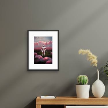 Man in a field of pink flowers thumb