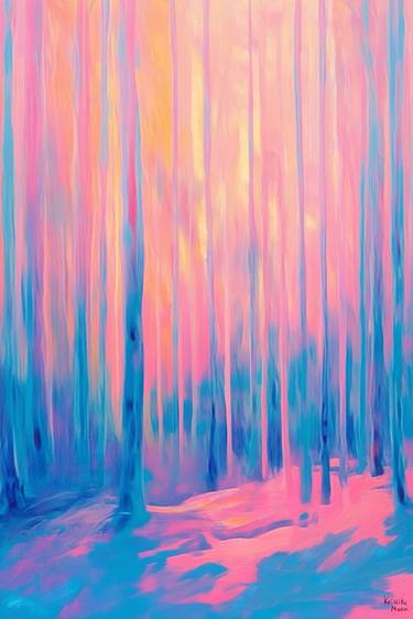 Original Abstract Landscape Mixed Media by Kristika Moon