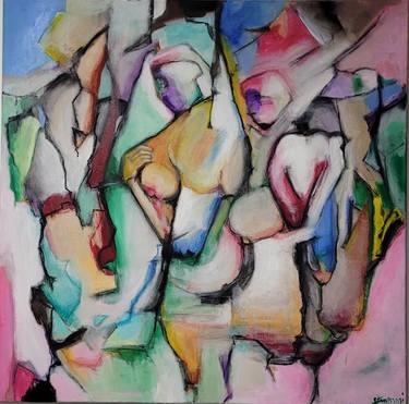 Original Abstract Expressionism Abstract Paintings by SAZAN Stermasi