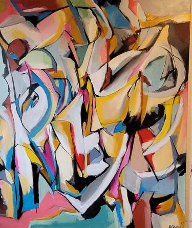 Original Abstract Paintings by SAZAN Stermasi