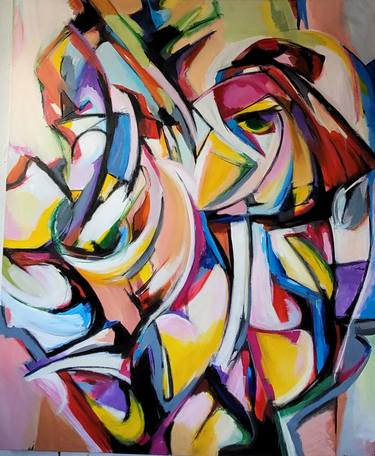 Original Abstract Paintings by SAZAN Stermasi