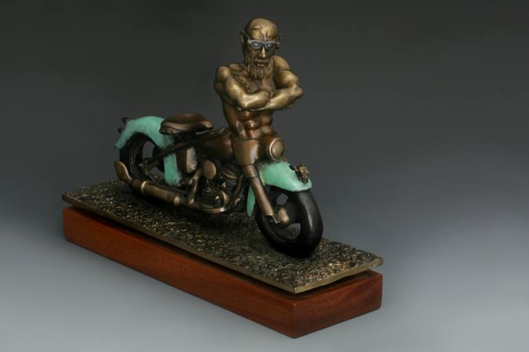 Original Motorcycle Sculpture by Bernardo Corman