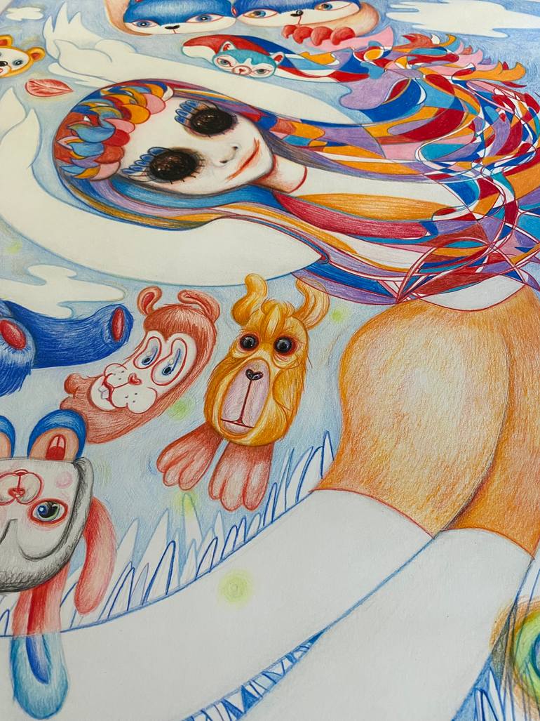 Original Illustration Women Drawing by Ursika Bear