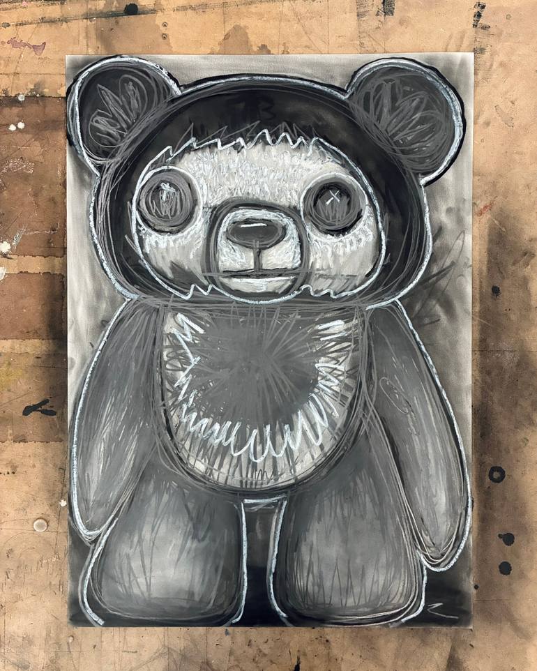 Original Expressionism Cartoon Drawing by Ursika Bear