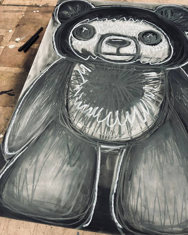 Original Expressionism Cartoon Drawing by Ursika Bear