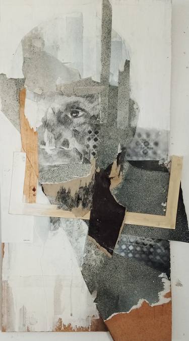 Original Abstract Portrait Collage by Katerina Christopoulou