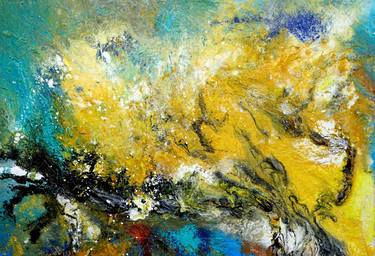 Original Abstract Expressionism Abstract Mixed Media by Wei Xue