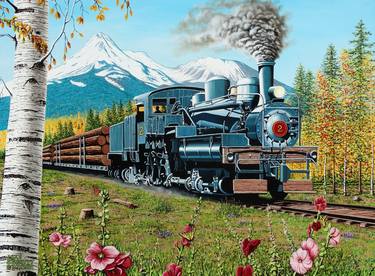 Original Train Paintings by Mike Bennett