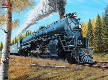 Original Realism Train Paintings by Mike Bennett