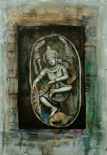 Original Classical mythology Painting by Manju S