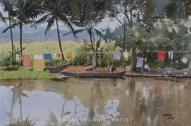 Original Landscape Paintings by Dhanesh G Nair