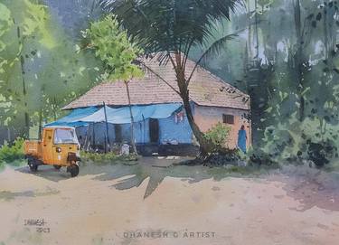Original Fine Art Landscape Paintings by Dhanesh G Nair