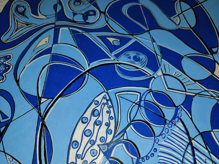 Original Abstract Drawing by De Cross