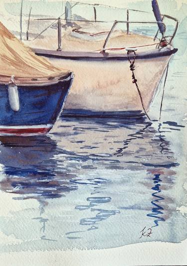 Print of Realism Boat Paintings by Kate Zale