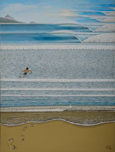 Print of Seascape Paintings by Paul Burrows