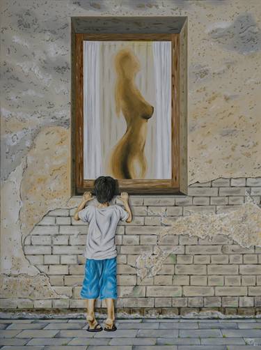 Original Surrealism Children Paintings by Paul Burrows