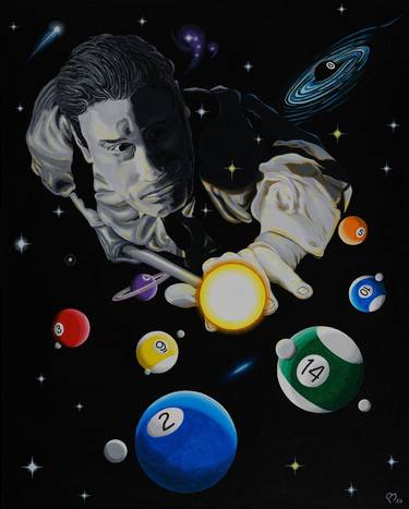 Original Surrealism Outer Space Paintings by Paul Burrows