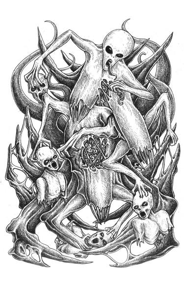 Print of Conceptual Fantasy Drawings by Vomit Indignation