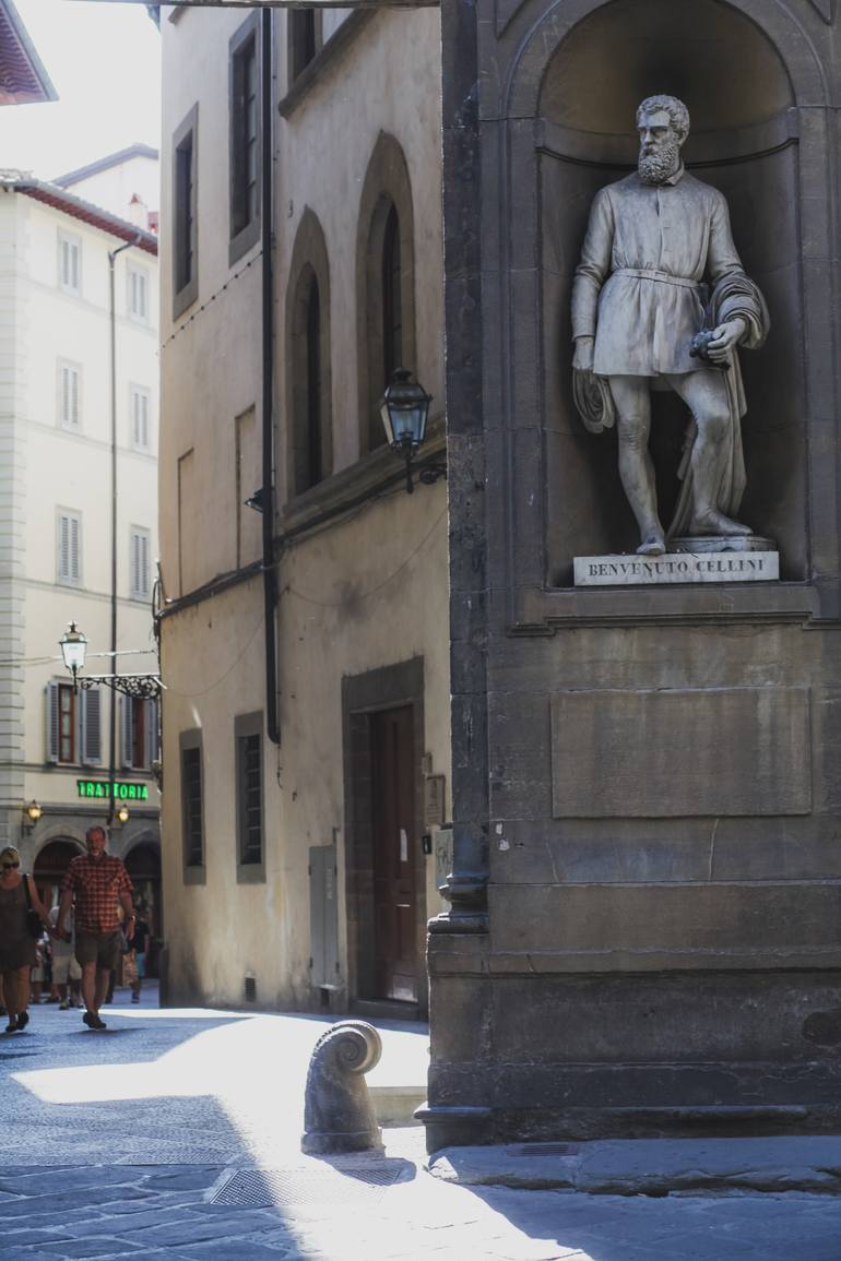 Original Architecture Photography by Lelia Matis | Documentary Art on Paper | Benvenuto Cellini: Sculptor and Street