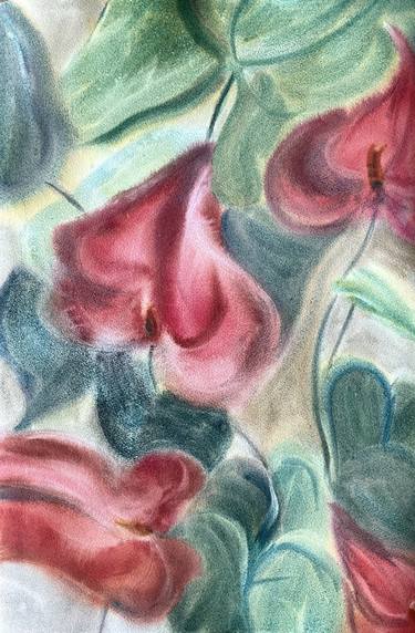 Original Abstract Floral Paintings by Sofiia Kulichkova