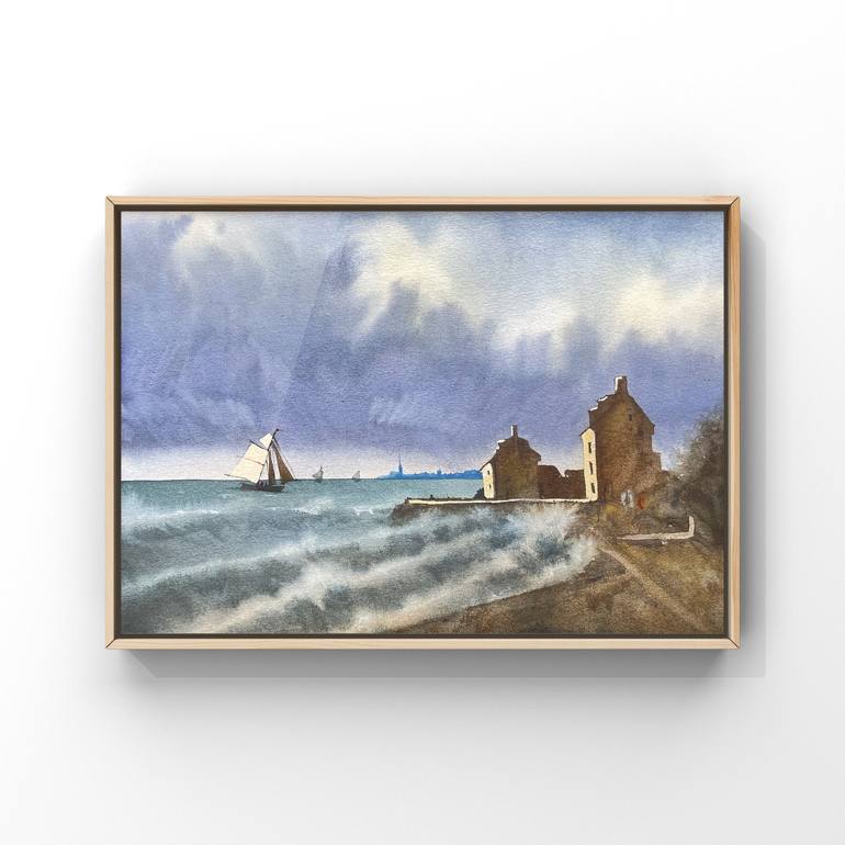 Original Realism Seascape Painting by Sofiia Kulichkova