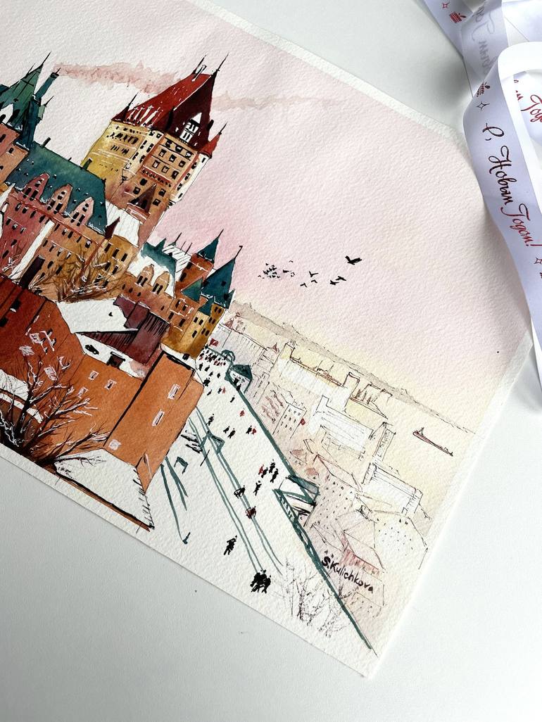 Original Cities Painting by Sofiia Kulichkova