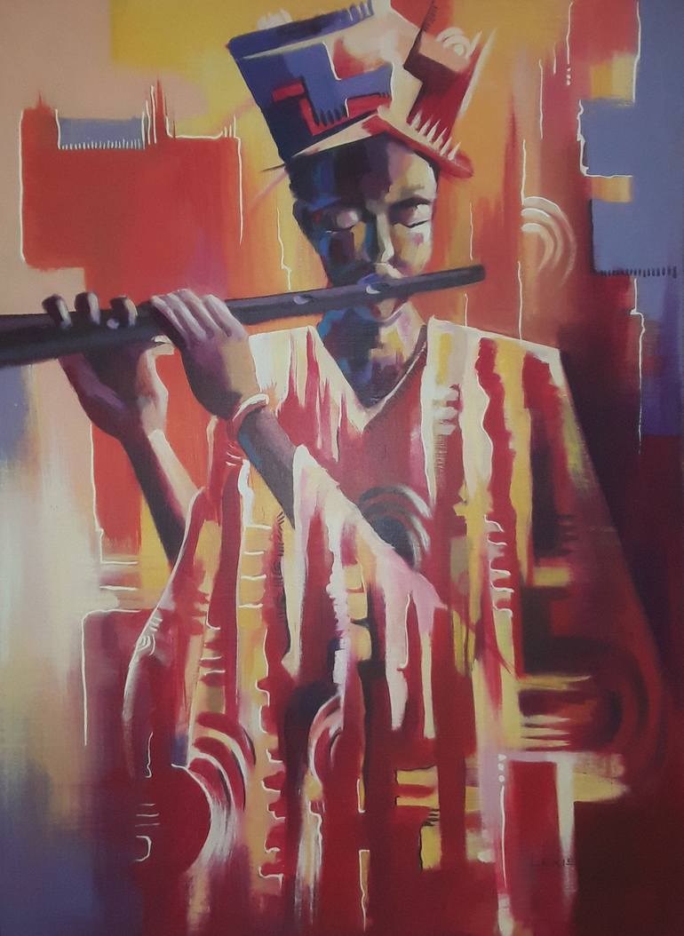Original Art Deco Men Paintings by Alex Mensah