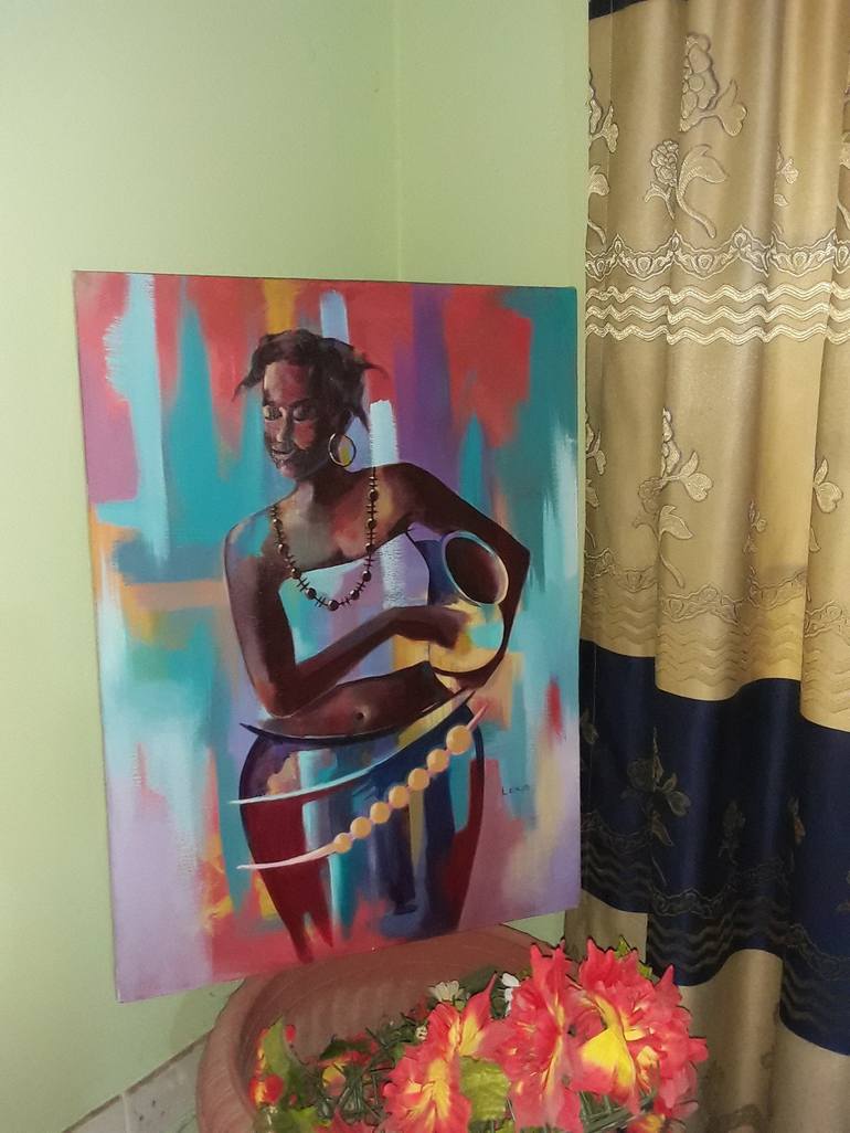 Original Impressionism Fashion Painting by ALEX MENSAH