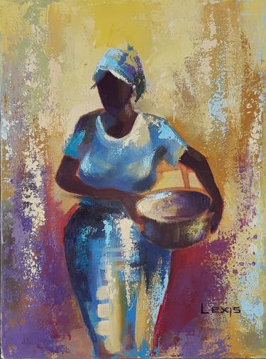 Print of Portraiture Women Paintings by ALEX MENSAH