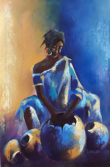 Print of Contemporary Women Paintings by ALEX MENSAH