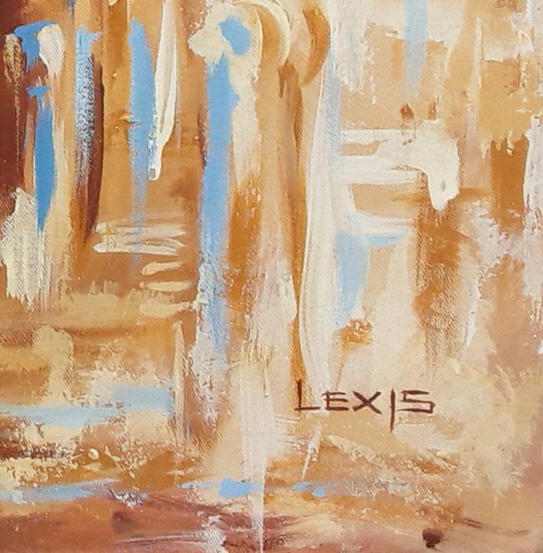 Original Impressionism People Painting by Alex Mensah