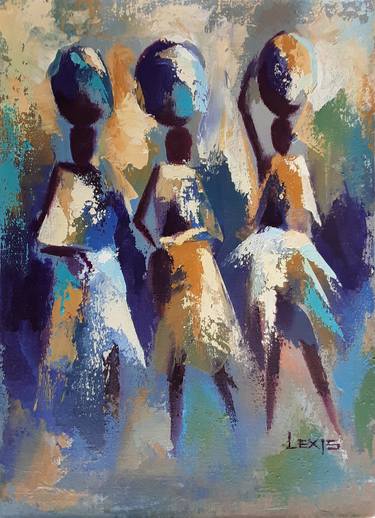 Print of Expressionism Women Paintings by ALEX MENSAH