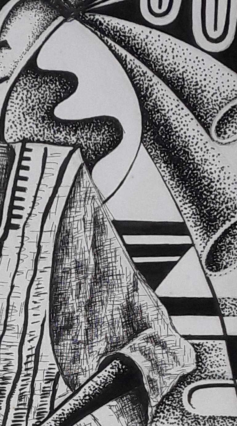 Original Abstract Expressionism Abstract Drawing by Alex Mensah