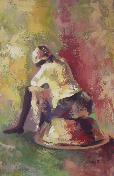 Print of Impressionism Women Paintings by ALEX MENSAH