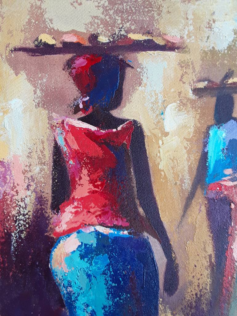 Original Art Deco People Painting by Alex Mensah