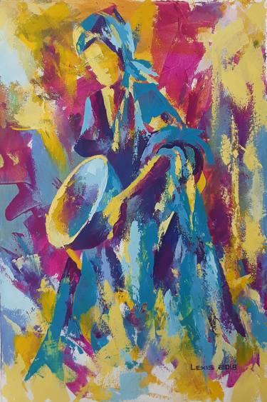 Calabash Dance II, African dance artwork thumb