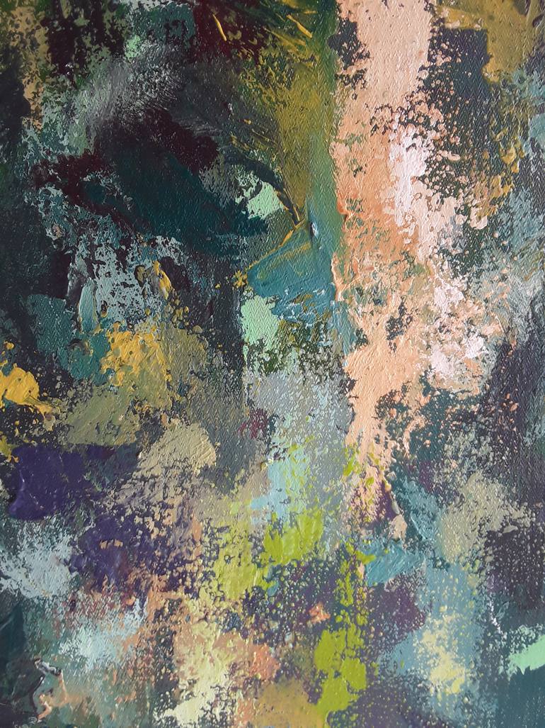 Original Abstract Expressionism Floral Painting by Alex Mensah