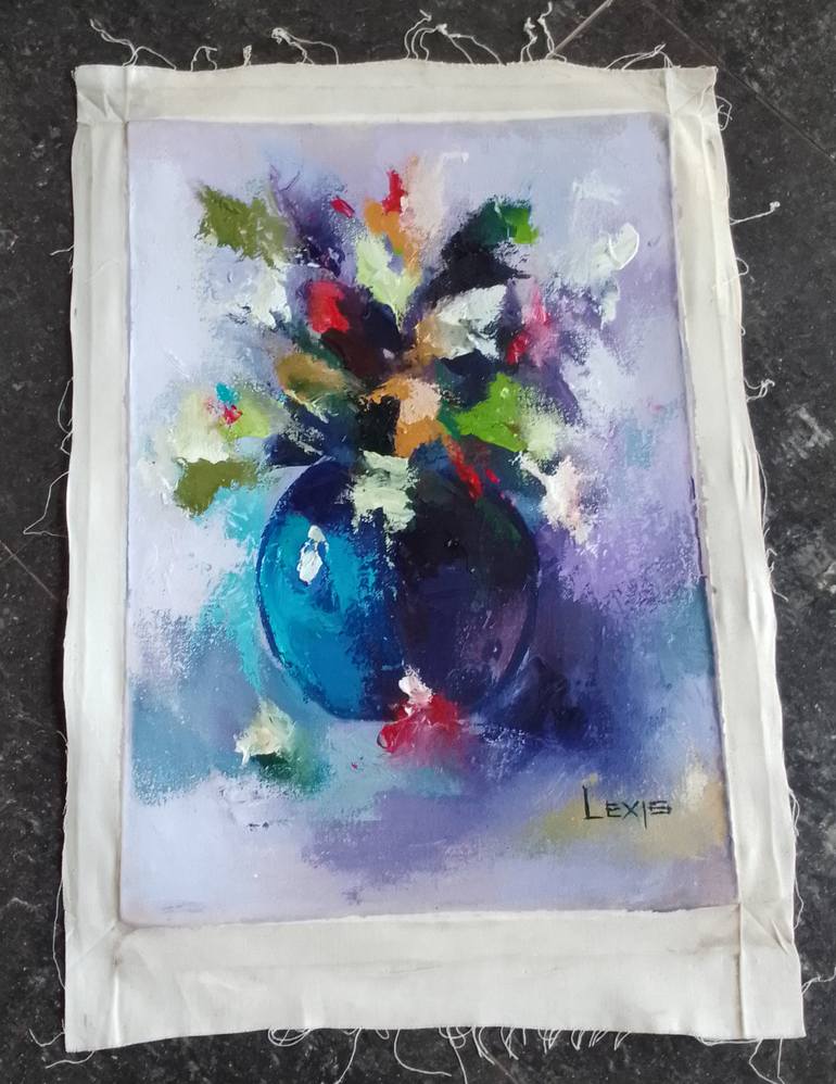 Original Conceptual Floral Painting by Alex Mensah