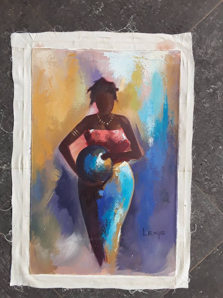 Original Abstract Expressionism Fashion Painting by Alex Mensah