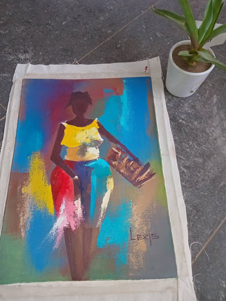 Original Contemporary Women Painting by ALEX MENSAH