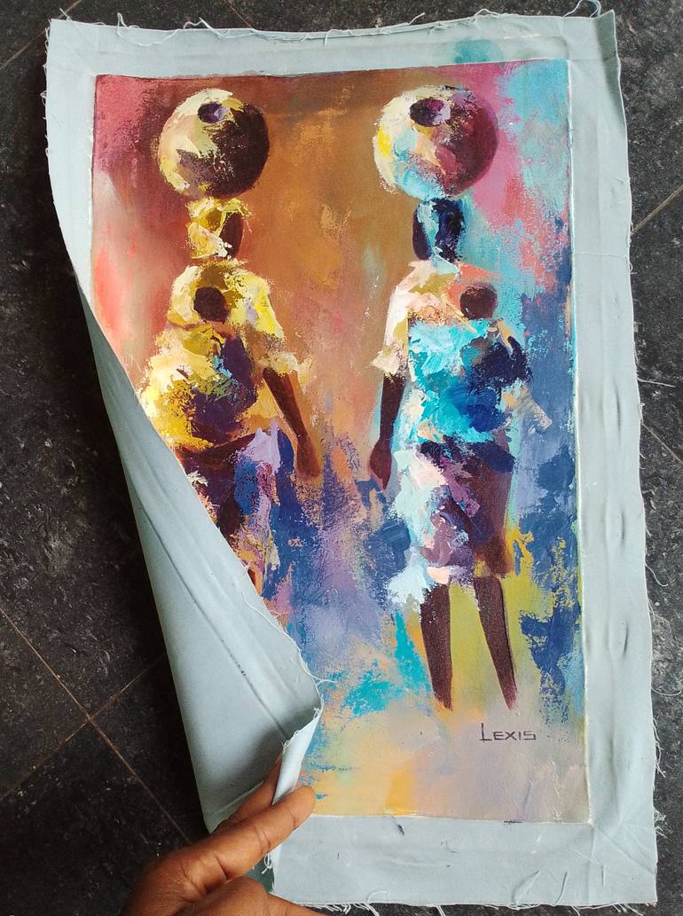 Original Art Deco Women Painting by Alex Mensah