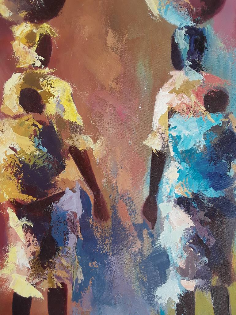 Original Art Deco Women Painting by Alex Mensah
