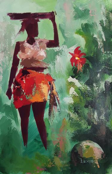 Original Impressionism Women Paintings by ALEX MENSAH