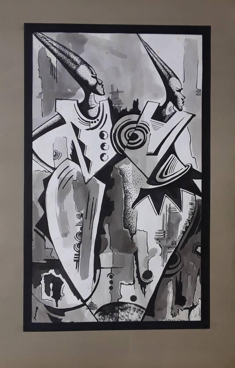 Original Symbolism Abstract Drawing by Alex Mensah