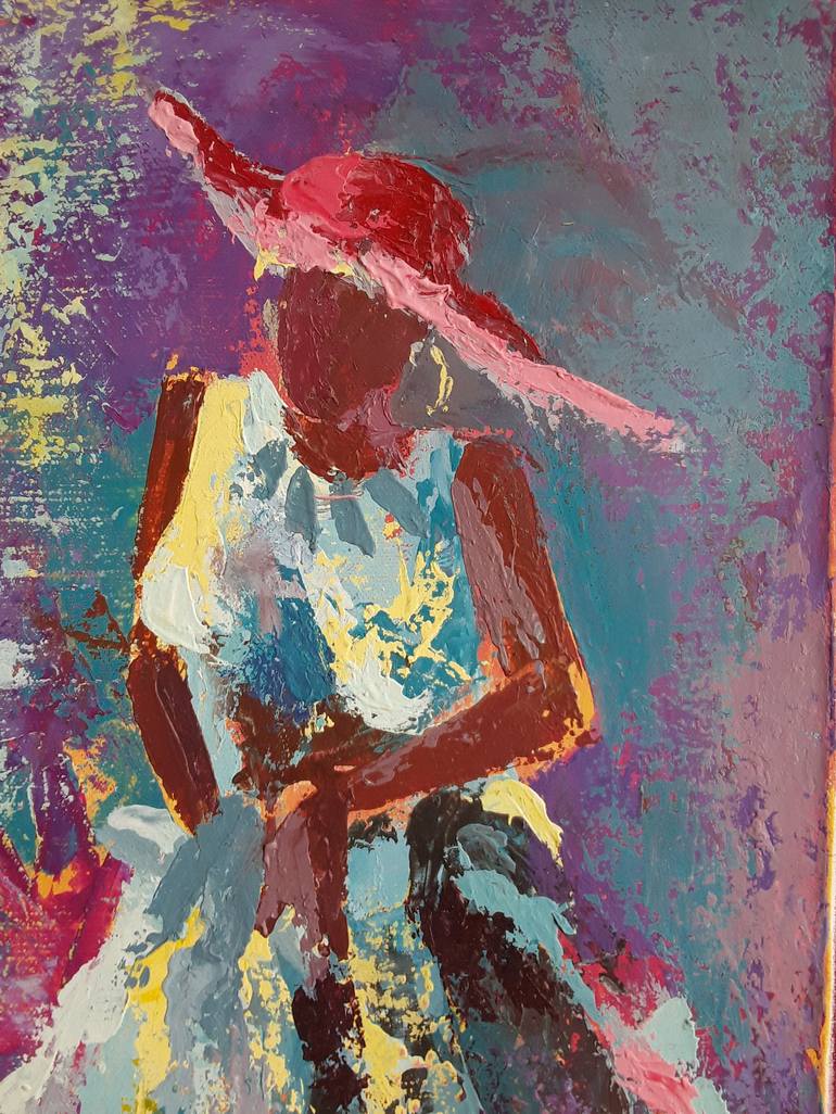 Original Abstract Expressionism Women Painting by ALEX MENSAH